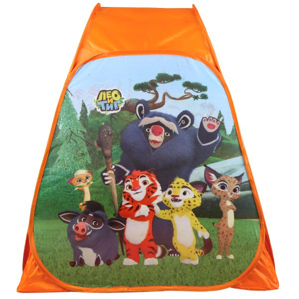 GFA-LEOTIG01-R 279977 Палатка детская игровая ЛЕО и ТИГ 81х90х81см, в сумке Играем вместе в кор.24