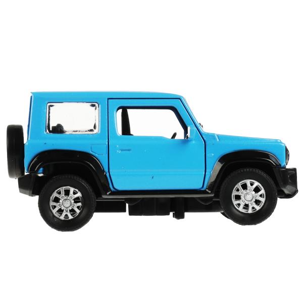 Technoparc. Modèle «Suzuki Jimny» en métal, 11,5 cm, double, bagage, acier, vinyle, art.JIMNY-12-BUBK
