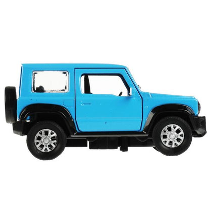 Technoparc. Modèle «Suzuki Jimny» en métal, 11,5 cm, double, bagage, acier, vinyle, art.JIMNY-12-BUBK