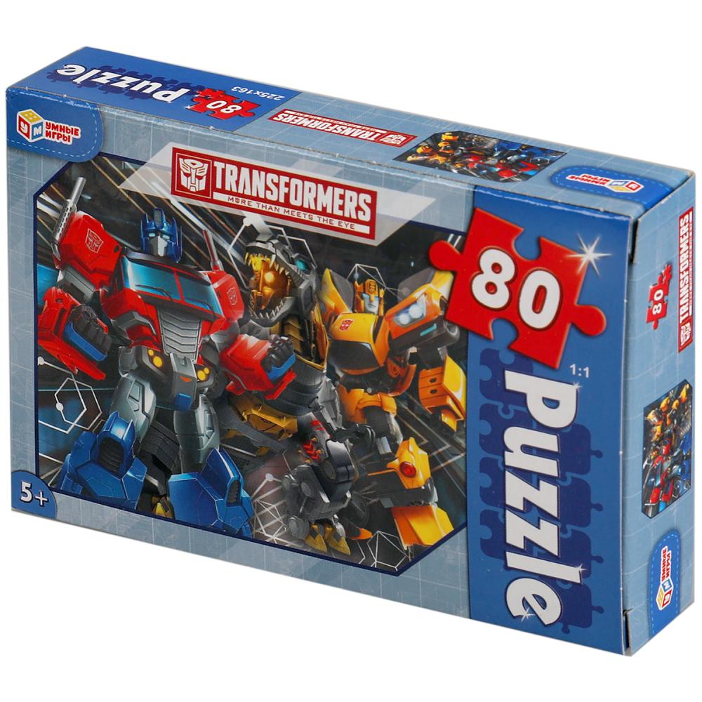Трансформеры. Пазлы классические в коробке. Пазл 80 деталей. Умные игры в уп.16шт в кор.8уп