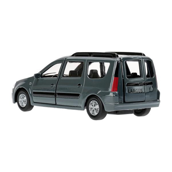 Машина металл LADA LARGUS длина 12 см, двери, багаж, инерц, кор. Технопарк в кор.2*24шт