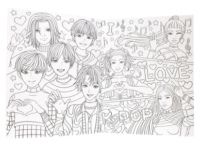 РАСКРАСКА АНИМЕ. К-РОР РАСКРАСКА