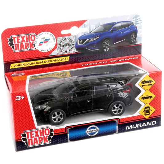 Машина металл NISSAN murano 12 см, двери, багажник., инерц., черн., кор. Технопарк в кор.2*24шт
