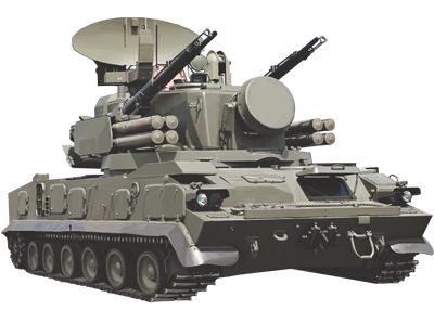 М-15755 Вырубная фигурка. Военная техника. ЗРПК "Тунгуска-М1". Двухсторонняя