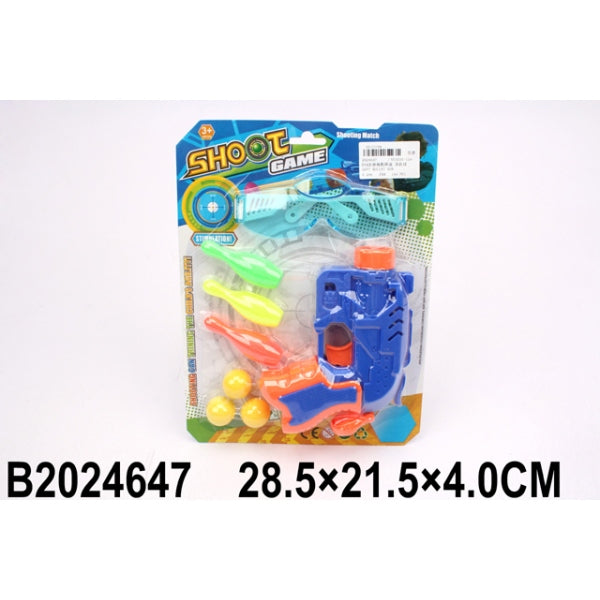 Пистолет с шариками на карте. в кор.2*72шт