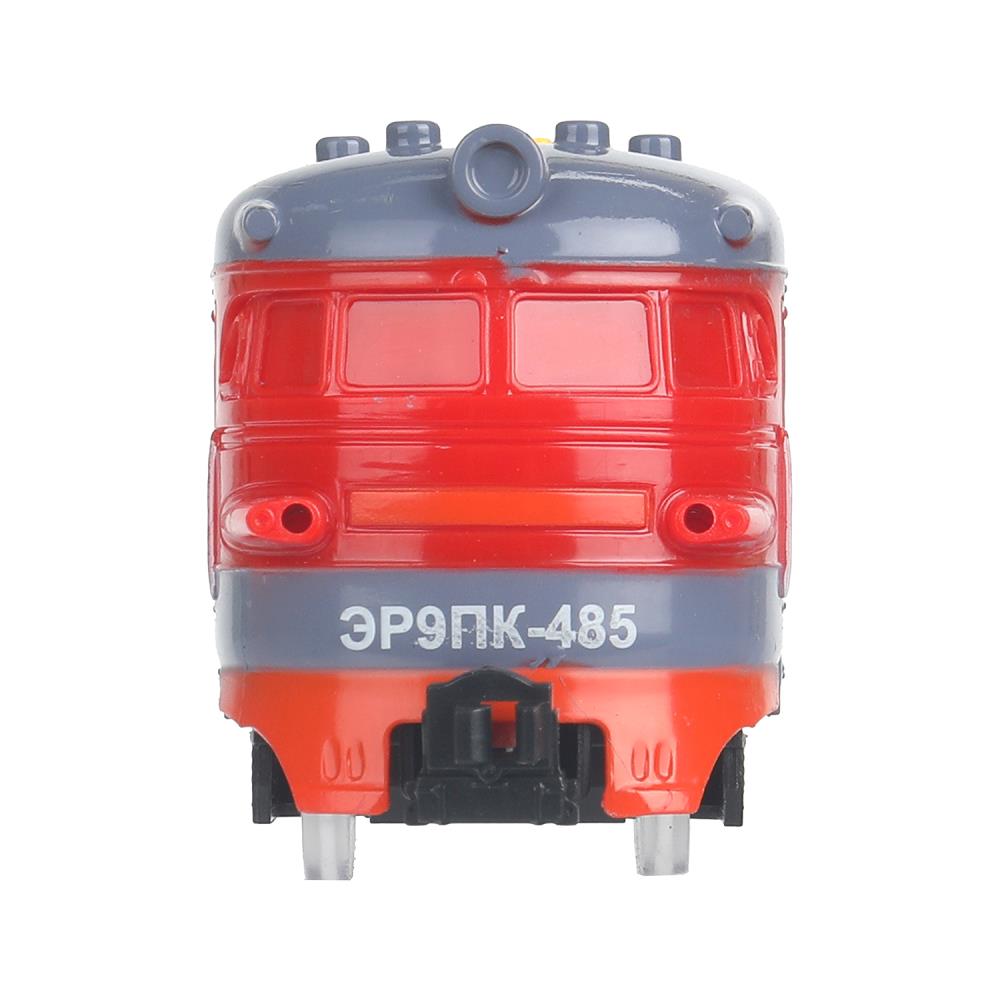 Модель пластик свет-звук ЭЛЕКТРИЧКА 20 см, 3 кнопки, инерц, красный, кор. Технопарк в кор.48шт