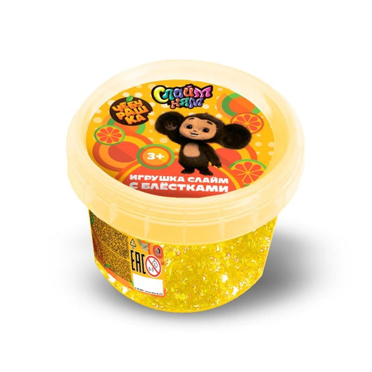 Игрушка слайм Чебурашка прозрачный цветной 100 г Слайм-Ням в кор.48шт