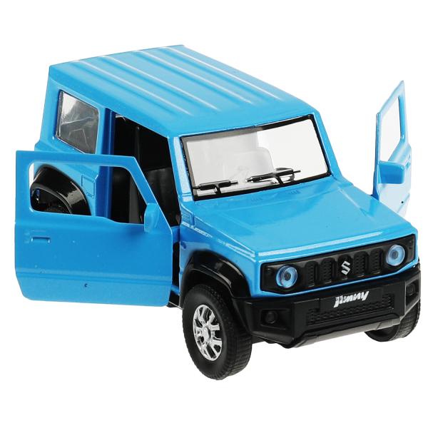 Technoparc. Modèle «Suzuki Jimny» en métal, 11,5 cm, double, bagage, acier, vinyle, art.JIMNY-12-BUBK