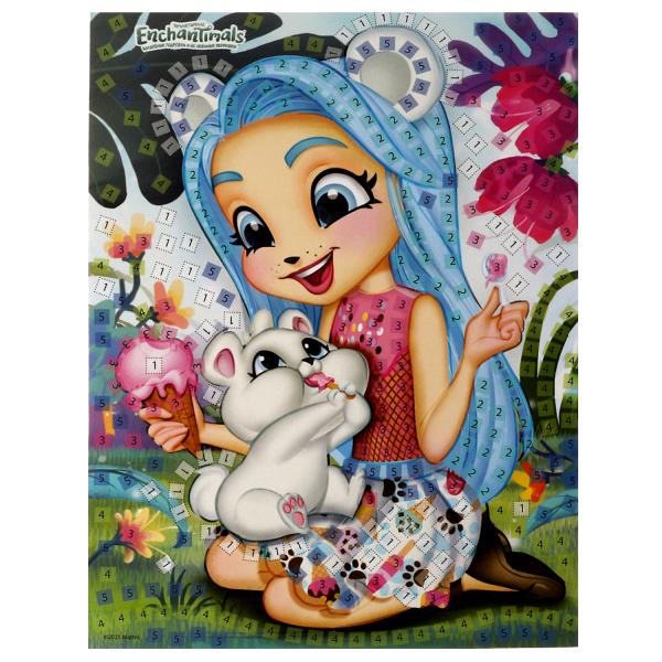 Набор д/детского тв-ва ЭНЧАНТИМАЛС аппликация мягкая мозаика (17х23 см) МУЛЬТИ АРТ в кор.100шт