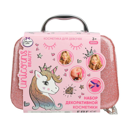 Косметика ДЛЯ ДЕВОЧЕК румяна, лак д/ногтей, помада,блёстки, кисточки МИЛАЯ ЛЕДИ в кор.2*30шт