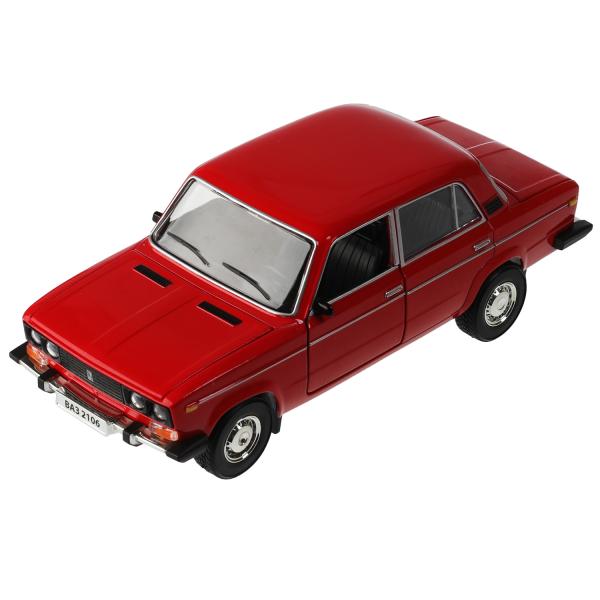 Машина металл свет-звук LADA 2106, 18,5 см, дв., кап., баг.,инер.,крас.,кор. Технопарк в кор.2*12шт