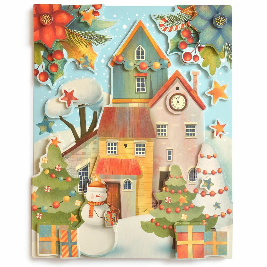 3Д аппликация. 4111 Рождественский городок