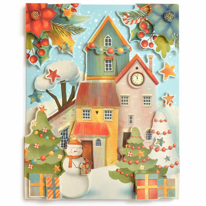 3Д аппликация. 4111 Рождественский городок