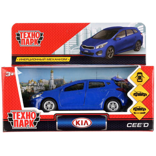 CEED-BU 273057 Машина металл "KIA CEED" 12см, открыв. двери, инерц., синий в кор. Технопарк в кор.