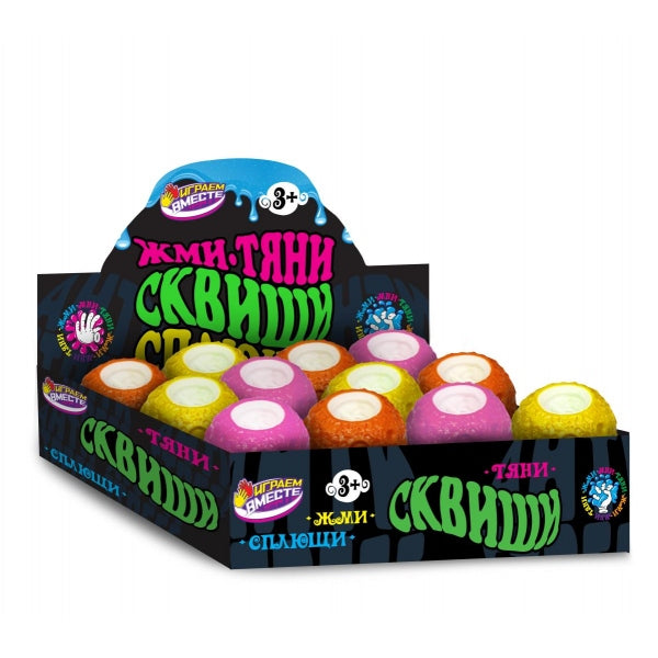 Игрушка мялка космонавт 6см , светодиод Супер Жим уп-12шт в кор.12уп