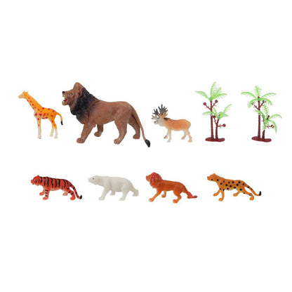 Набор игрушек пластизоль из 10-ти диких животных в пакете Рассказы о животных в кор.2*120наб