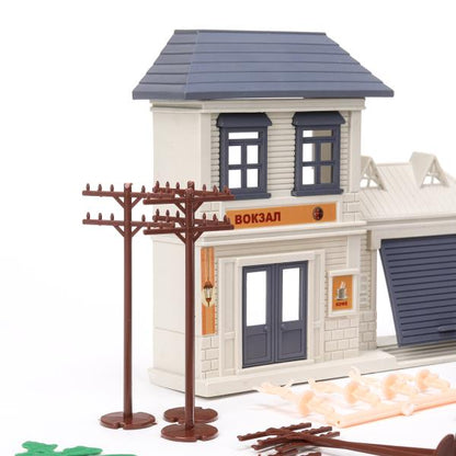 Железная дорога на бат. красная стрела свет, длина 251см, кор.41,5*25*4,3см ТЕХНОДРАЙВ в кор.2*24шт