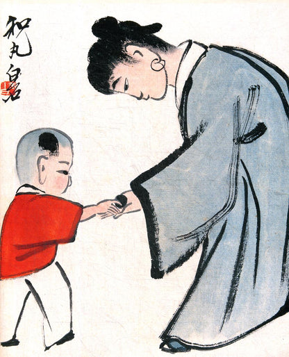 Тетрадь. "Наставления матери". (Ци Байши ): рабочая тетрадь в линейку, 24 листа