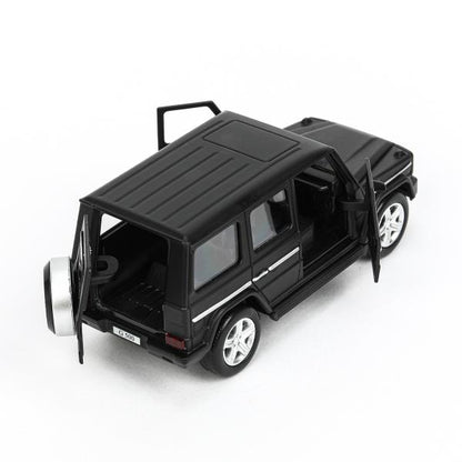 Машина металл MERCEDES-BENZ G-CLASS МАТОВЫЙ 12 см, двер, багаж, черный, кор. Технопарк в кор.2*36шт