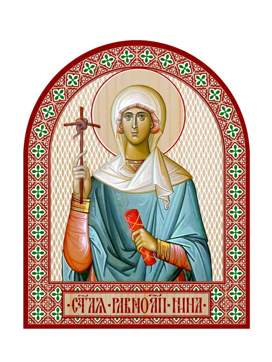 Икона аркой Нина, равноапостольная (на дереве): 95 х 120