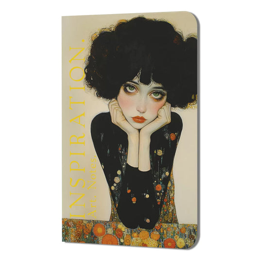 Блокнот Inspiration. Art. Notes. Климт (кудрявая брюнетка в черном платье)