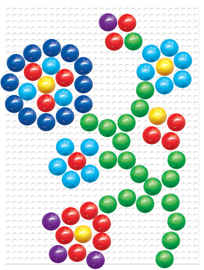 Мозаика комбинированная. 270 poissons, 6 étoiles, 2 étoiles (10 mm, 15 mm, 20 mm)