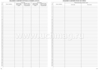 Классный журнал 10-11 классы