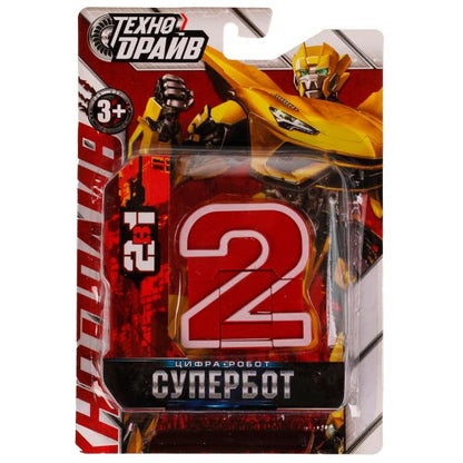 Робот супербот, трансформирующийся в цифру 2, блист.17,5*12*2,5см ТЕХНОДРАЙВ в кор.180шт