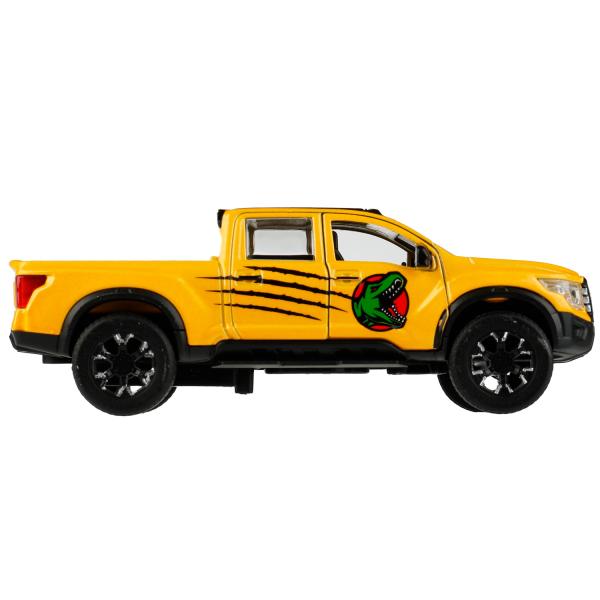 Machine en métal NISSAN TITAN DOUX 12,5 cm, double, sac, iner, jaune, cor. Parc technologique dans le cor.2*36шт