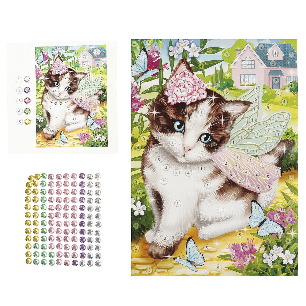 Аппликация стразами в пакете 15*21 см питомцы МУЛЬТИ АРТ в кор.100шт