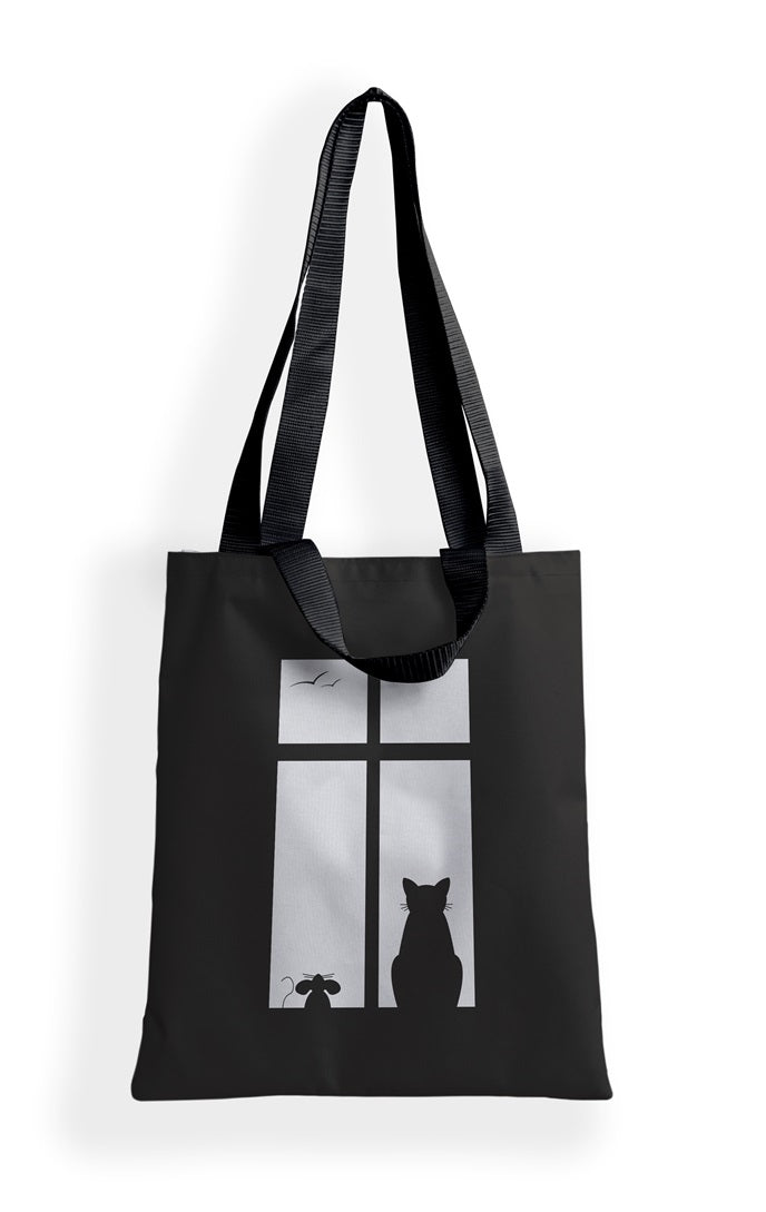 Сумка-шоппер "Кот и мышь" арт.8744 (35*40 см.)