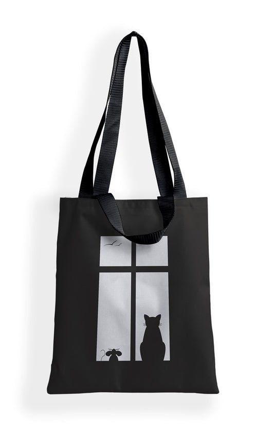 Сумка-шоппер "Кот и мышь" арт.8744 (35*40 см.)