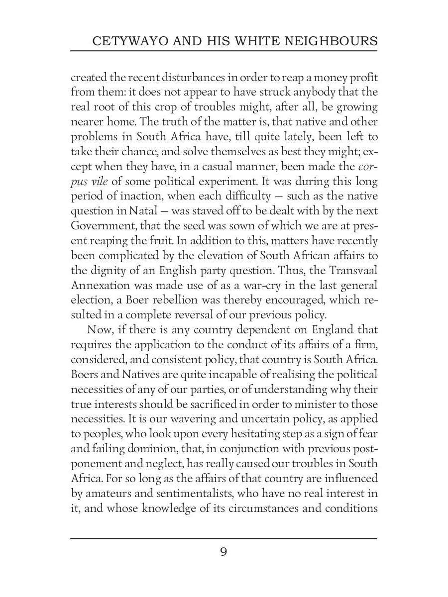 Cetywayo and His White Neighbours = Кечвайо и его белые соседи: на англ.яз