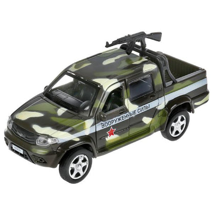 Machine métallique "uaz pickup военный с пулеметом" 12см, откр.двери, инерц. dans le cor. Parc technologique en cor2*36шт
