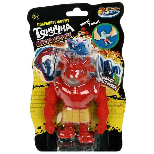 Играем вместе. Тянучка мега стреч "Бык" блистер 20*12*3 см арт.053-22B-7-R /15