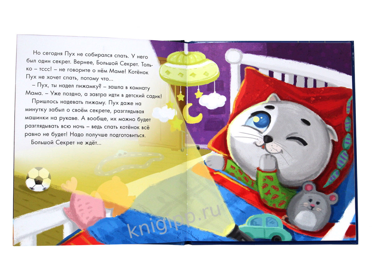 Котёнок ПУХ и его Большой Секрет (синяя) 200х240