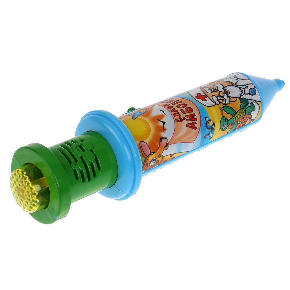 Умка. Музыкальный шприц "Корней Чуковский" 30 муз.стихов,песен,звуков,свет,блист.,бат., арт.HT576-R