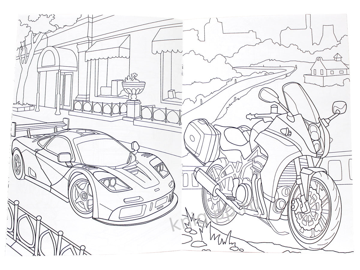 РАСКРАСКА А4 эконом. В ГОРОДЕ МАШИН