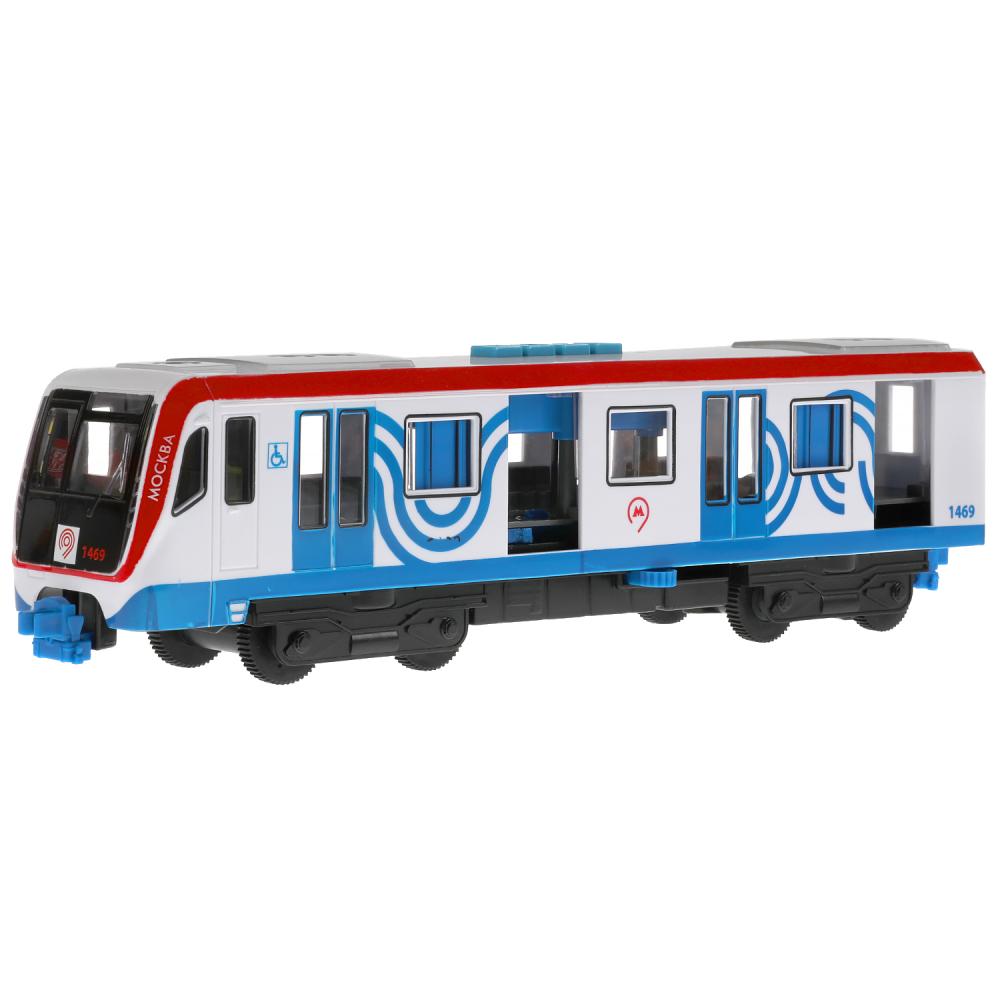 Технопарк. Вагон метро метрополитен 30см, пластик свет-звук двери, син, арт.SUBWAYMSC-30PLMETRO-WHBU