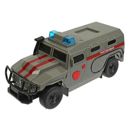 Машина пластик свет-звук АМН ВПК-233114 РОСГВАРДИЯ 21 см, двер, инер, кор. Технопарк в кор.2*18шт