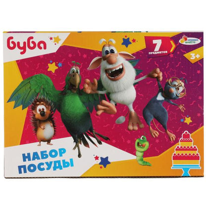 Набор посуды БУБА пластик, кор.27,5*20*6см ИГРАЕМ ВМЕСТЕ в кор.2*30шт