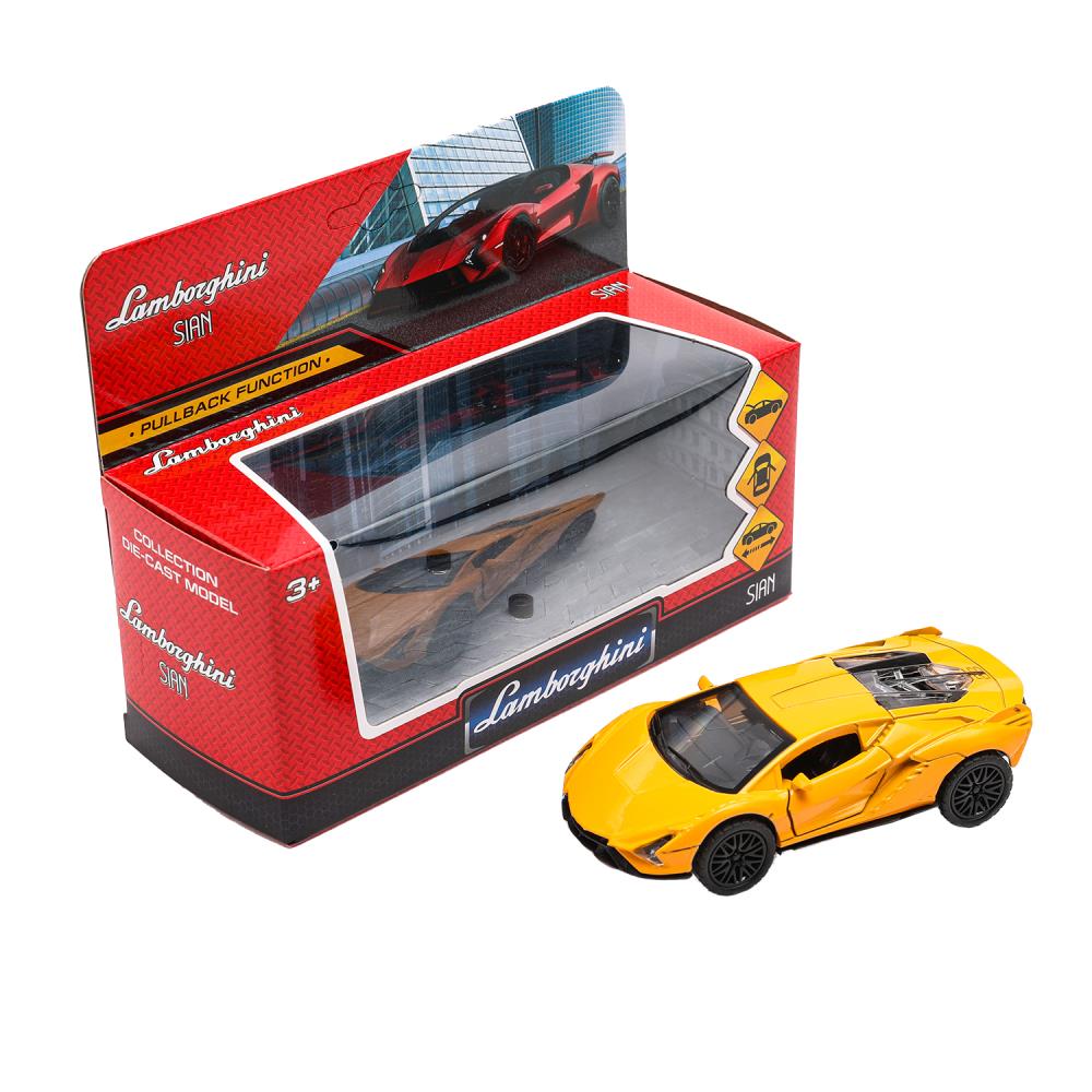 Технопарк. Модель "Lamborghini Sian" 12см, металл, инерц, двери, в кор. арт.2210C0142-R (240)