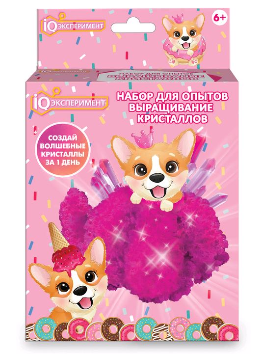 Набор по выращиванию кристаллов корги в кор. IQ Эксперимент в кор.100шт