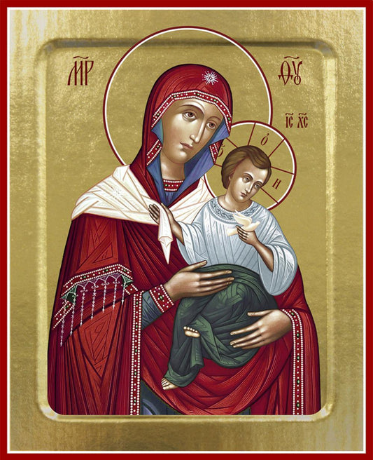 Икона Пресвятой Богородицы, Царьградская (Спасо-Елеазаровская) (на дереве): 125 х 160