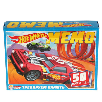 Хот вилс.Карточная игра Мемо. 50 cartes 65x95mm. Taille: 125x170x40mm. Умные игры в кор.50шт