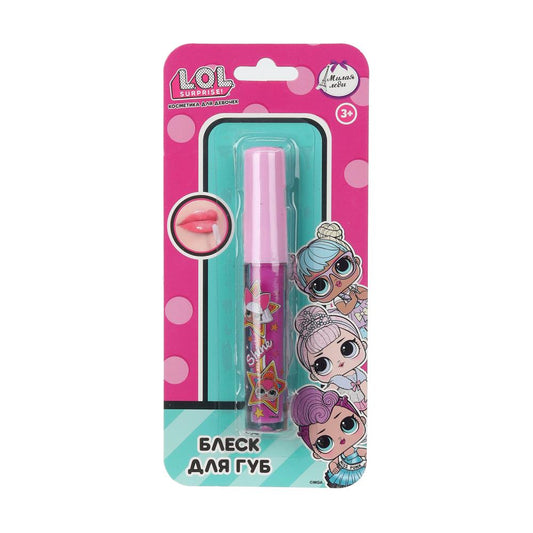 Косметика ДЛЯ ДЕВОЧЕК ЛОЛ блеск для губ 2 мл малиновый МИЛАЯ ЛЕДИ в кор.6*24шт