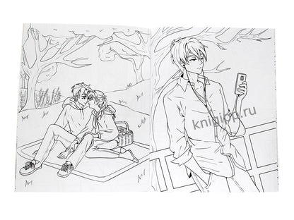 РАСКРАСКА АНИМЕ 16+ Любовь и дружба