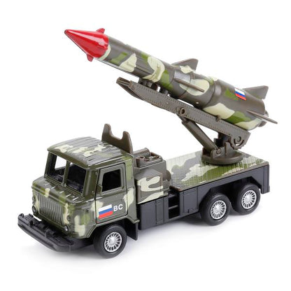 МАШИНА "ТЕХНОПАРК"МЕТАЛЛ. ИНЕРЦ. ГАЗ 66 С РАКЕТОЙ, 12СМ ЗЕЛ. КАМУФ.,ОТКРЫВ. ДВЕРИ В КОР в кор.2*24шт
