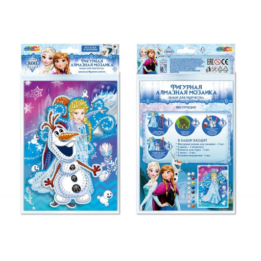 Алмазная мозаика фигурная снежная принцесса МУЛЬТИ АРТ в кор.100шт