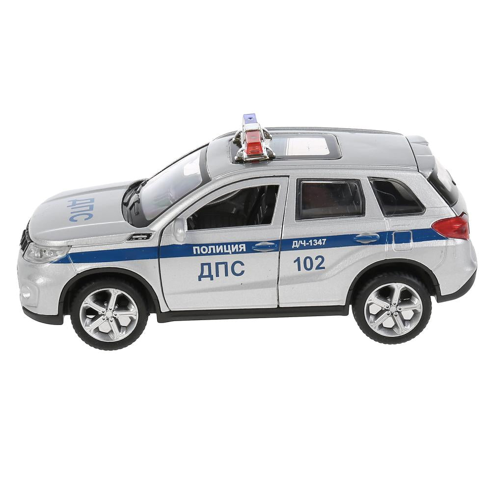 Machine en métal SUZUKI VITARA ПОЛИЦИЯ 12 cm, double, bagage, serebr, в кор. Parc technologique dans le cor.2*36шт
